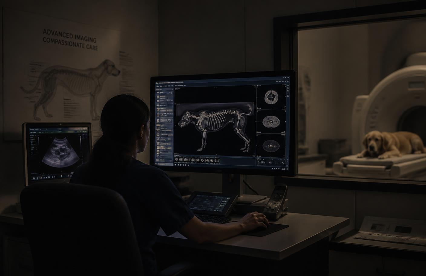Sala de diagnóstico por imagen veterinaria